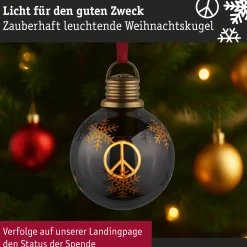 Batterieleuchte - Weihnachtskugel Peace