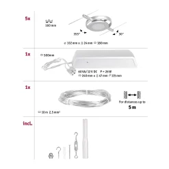 CorDuo LED Seilsystem - RoundMac Basisset