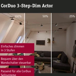 CorDuo Seilsystem 3-Step-Dim - 3 Stufen Dimmer