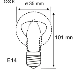 Efficient-Line Filament 230V - LED Kerze E14