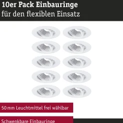 Einbauleuchte - 10er-Set schwenkbar
