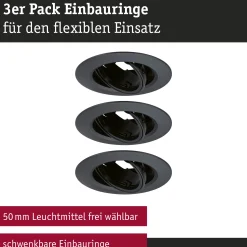 Einbauleuchte - 3er-Set schwenkbar
