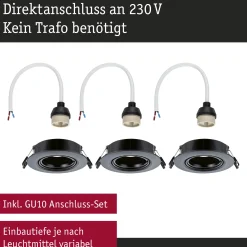 Einbauleuchte - 3er-Set schwenkbar