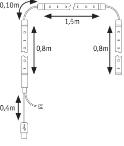 EntertainLED USB LED Strip - TV-Beleuchtung 75 Zoll