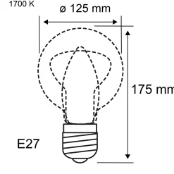 1879 Filament 230V - LED Globe G125 E27