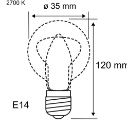 Filament 230V - LED Kerze Cosy E14