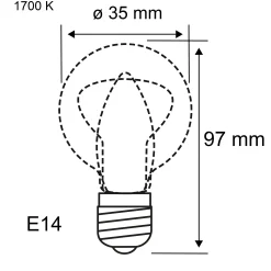 1879 Filament 230V - LED Kerze Non Dim