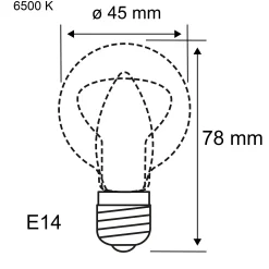Filament 230V - LED Tropfen E14