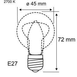 Filament 230V - LED Tropfen E27