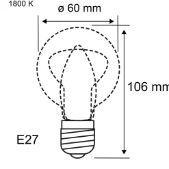 1879 Filament 230V 3-Step-Dim - LED Birne E27