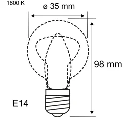 1879 Filament 230V 3-Step-Dim - LED Kerze 3 Step Dim