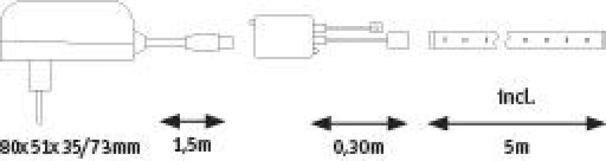 FlexLED LED Strip 3D - FlexLED LED Strip 3D 5m 26W 42 LEDs/m RGB 36VA
