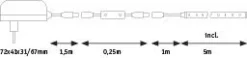 FlexLED LED Strip 3D - FlexLED LED Strip 3D 5m beschichtet 10,5W 320lm/m 60 LEDs/m 3000K 12VA