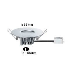 House Außeneinbauleuchte - House Außeneinbauleuchte IP44 rund 95mm 3000K 4,4W 410lm 230V Silber Metall/Acryl