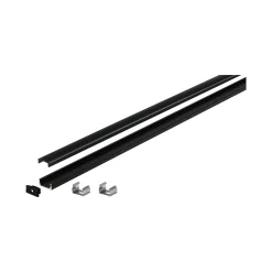 LED Strip Profil - Base Schwarzer Diffusor 1m