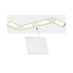 LED Strip Profil - Delta Cover 4er Set