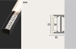 LED Strip Profil - Square 1m
