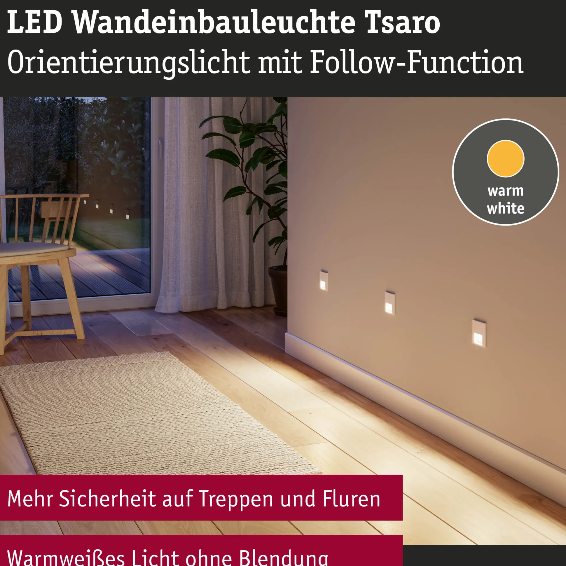 LED Wandeinbauleuchte - Tsaro