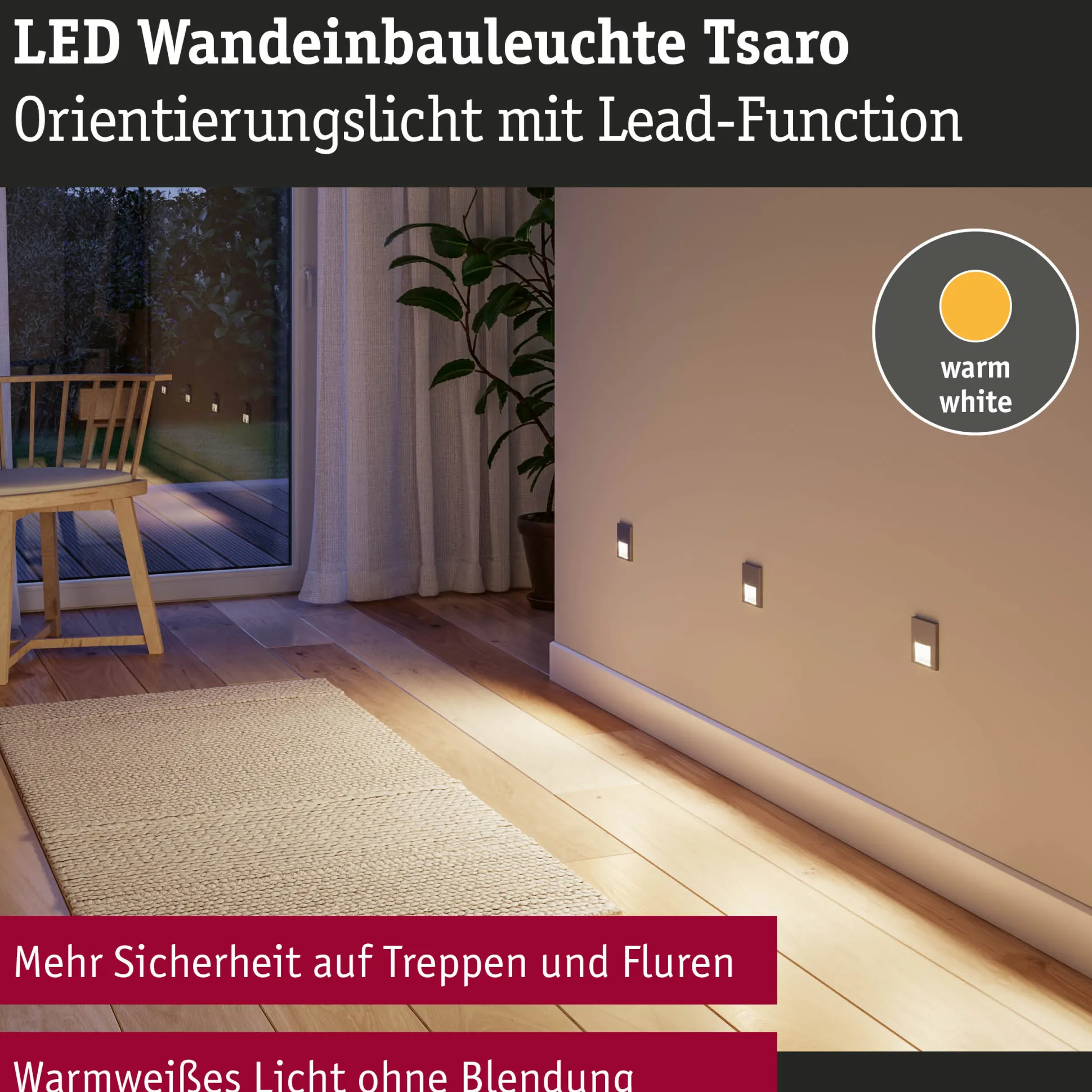 LED Wandeinbauleuchte - Tsaro