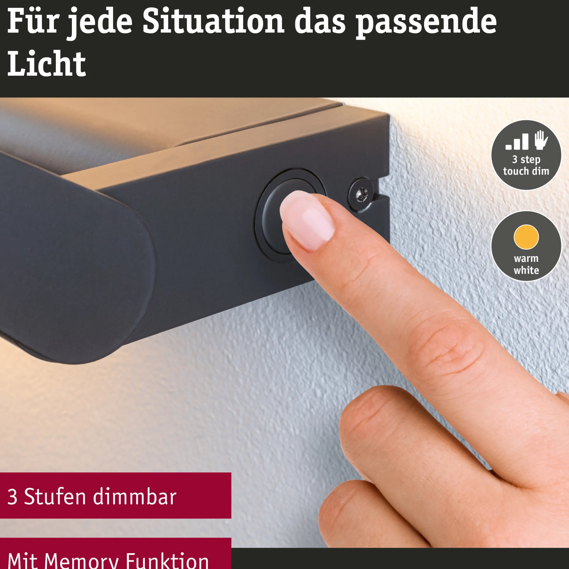 LED Wandleuchte 3-Step-Dim - Ranva