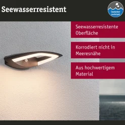 LED Außenwandleuchte - Akena Dämmerungsgesteuerter Bewegungsmelder (IR)