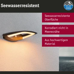 LED Außenwandleuchte - Akena Dämmerungsgesteuerter Bewegungsmelder (IR) insektenfreundlich