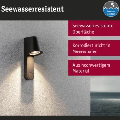 LED Außenwandleuchte - Caissa Dämmerungsgesteuerter Bewegungsmelder (HF)