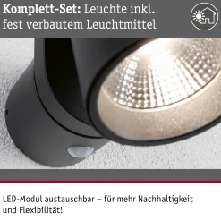 LED Außenwandleuchte - Cuff Dämmerungsgesteuerter Bewegungsmelder (IR)
