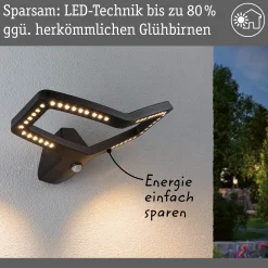 LED Außenwandleuchte Smart Home Zigbee 3.0 - Alara Dämmerungsgesteuerter Bewegungsmelder (IR)