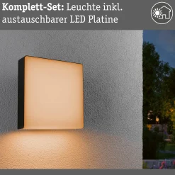 LED Außenwandleuchte Smart Home Zigbee 3.0 - Azalena Dämmerungsgesteuerter Bewegungsmelder (HF) insektenfreundlich