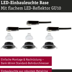 LED Einbauleuchte - Base GU10 Flat schwenkbar