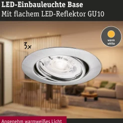 LED Einbauleuchte - Base GU10 Flat schwenkbar