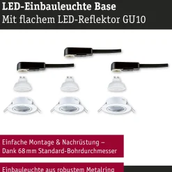 LED Einbauleuchte - Base GU10 Flat schwenkbar
