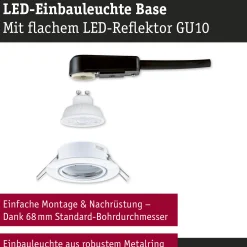 LED Einbauleuchte - Base GU10 Flat schwenkbar