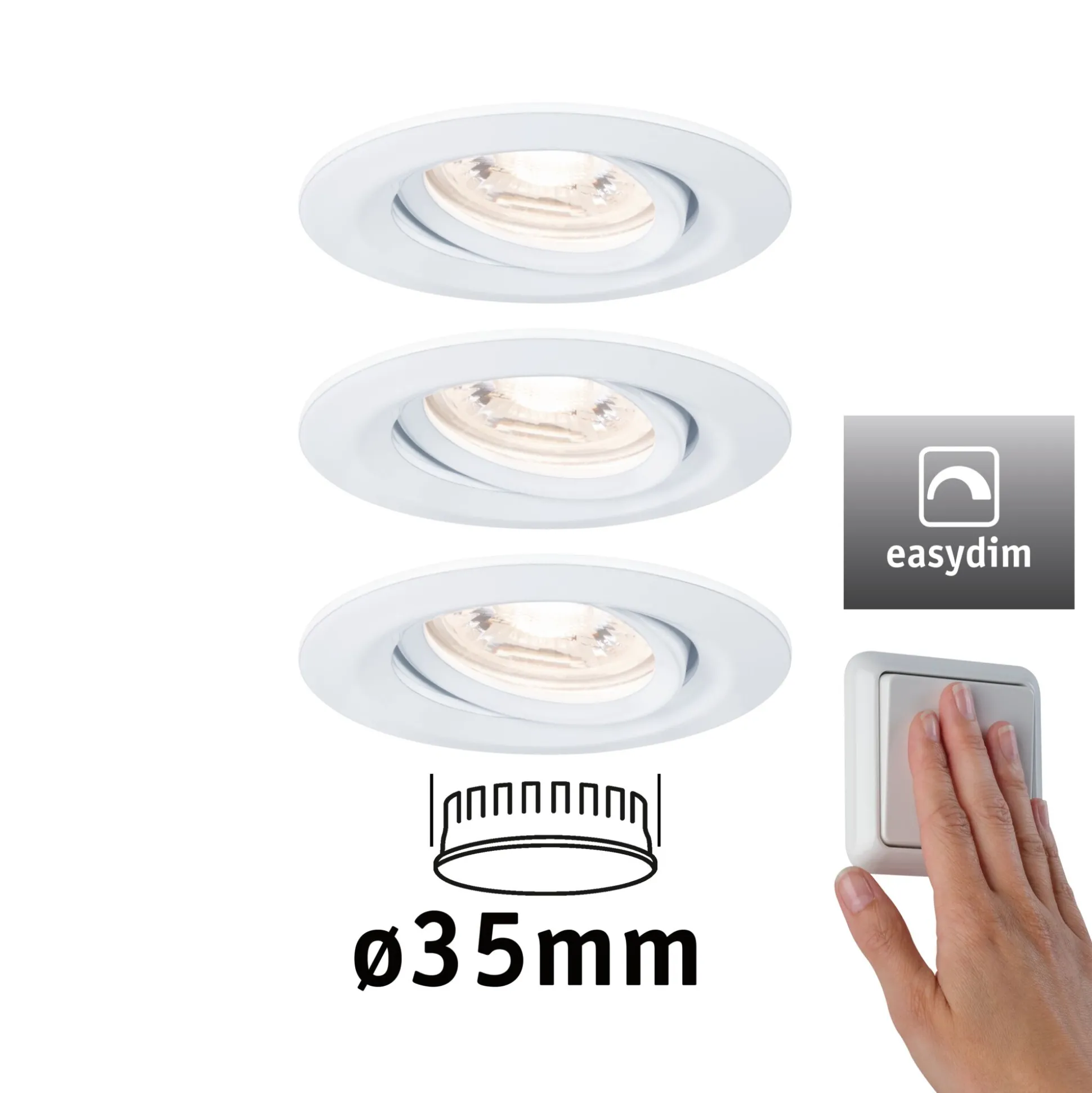 LED Einbauleuchte Easy Dim - Nova Mini Plus Basisset schwenkbar
