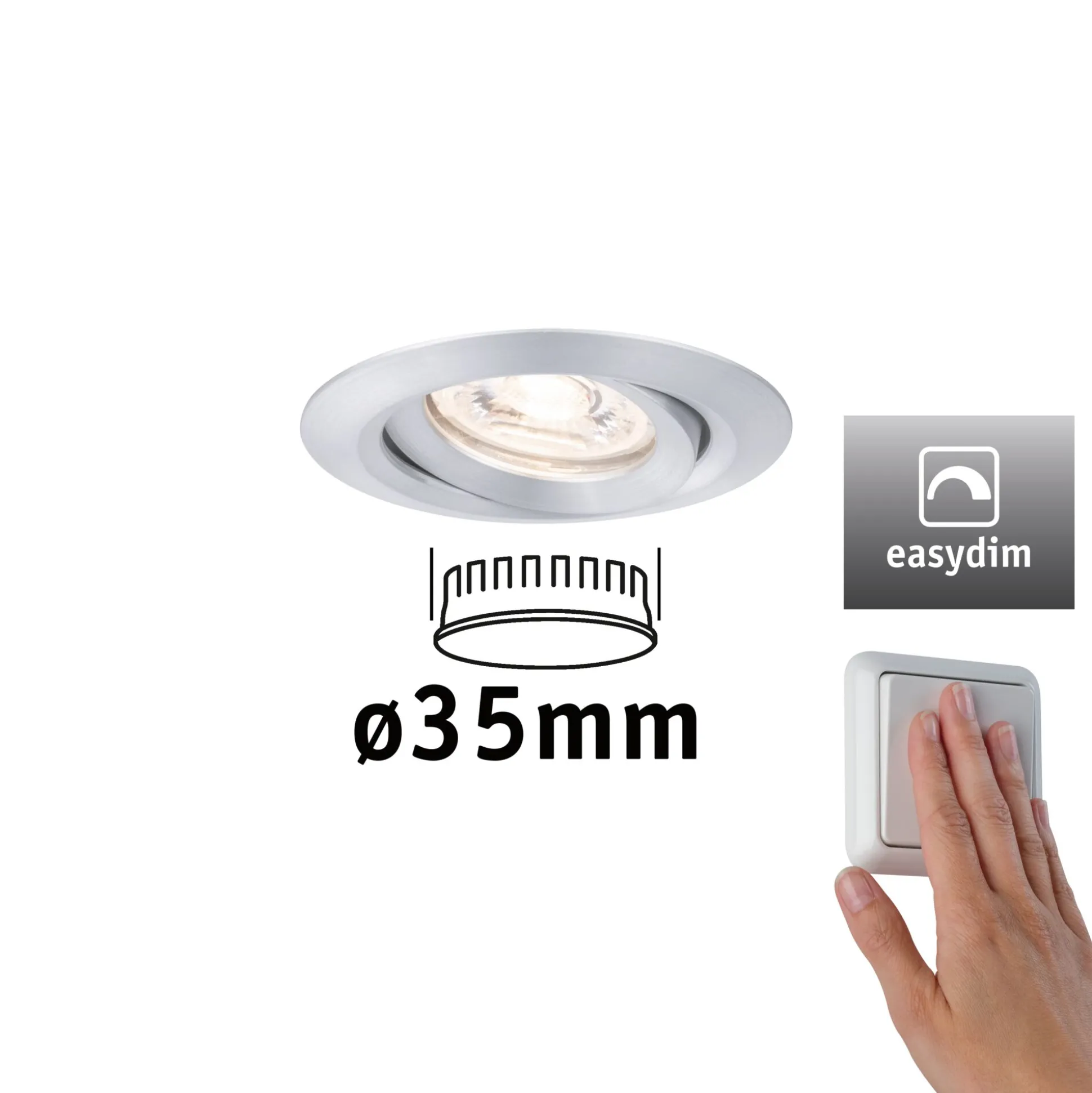 LED Einbauleuchte Easy Dim - Nova Mini Plus Einzelleuchte schwenkbar