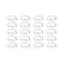 LED Einbauleuchte - 20er-Set schwenkbar