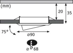 LED Einbauleuchte - 3er-Set schwenkbar