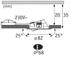 LED Einbauleuchte - FixedLED 20er-Set schwenkbar
