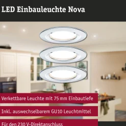 LED Einbauleuchte - Nova Basisset starr
