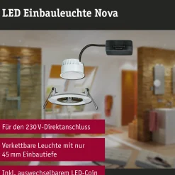 LED Einbauleuchte - Nova Einzelleuchte starr