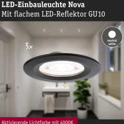 LED Einbauleuchte - Nova GU10 Flat starr