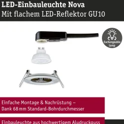 LED Einbauleuchte - Nova GU10 Flat starr