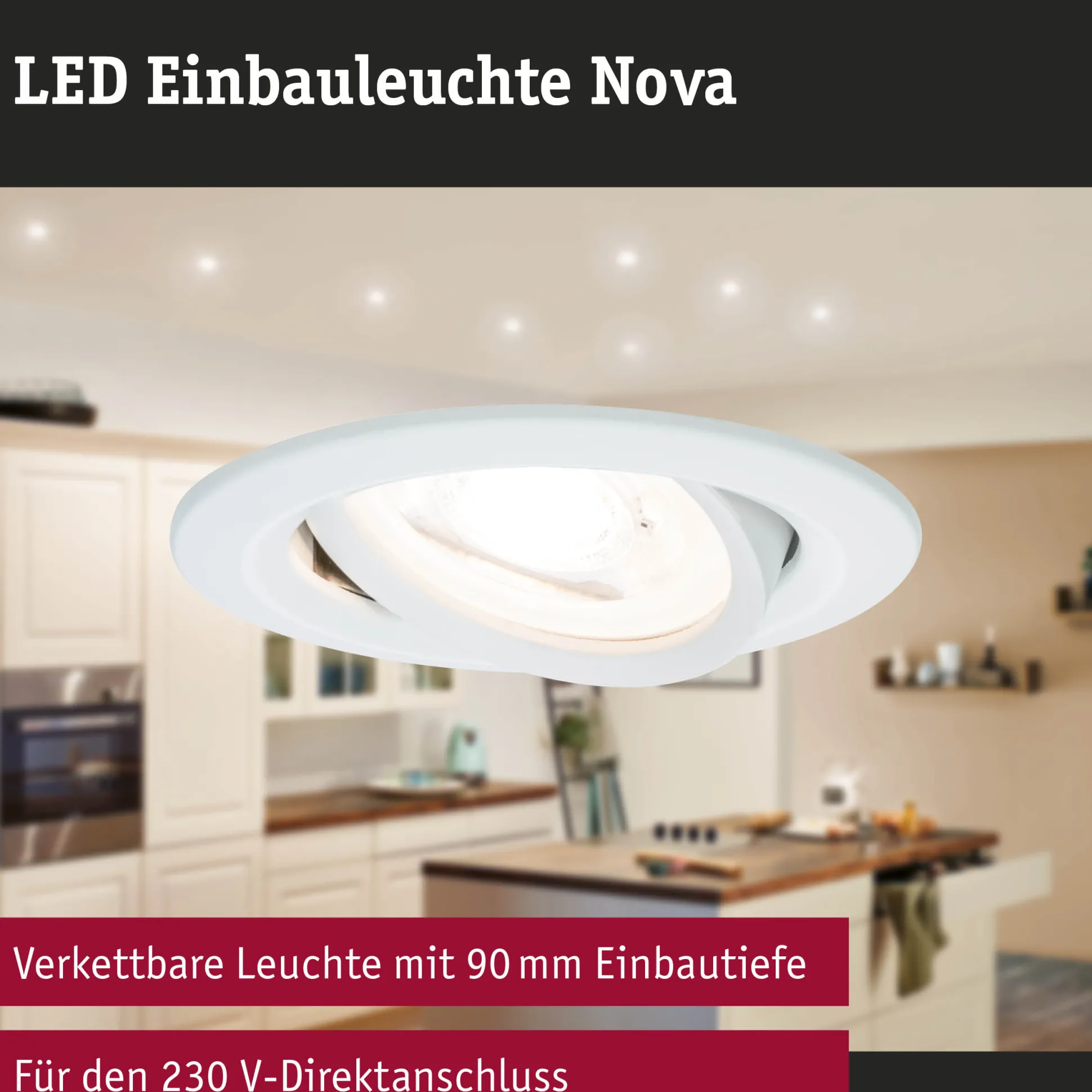 LED Einbauleuchte - Nova schwenkbar