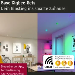 LED Einbauleuchte Smart Home Zigbee 3.0 - Base Basisset schwenkbar