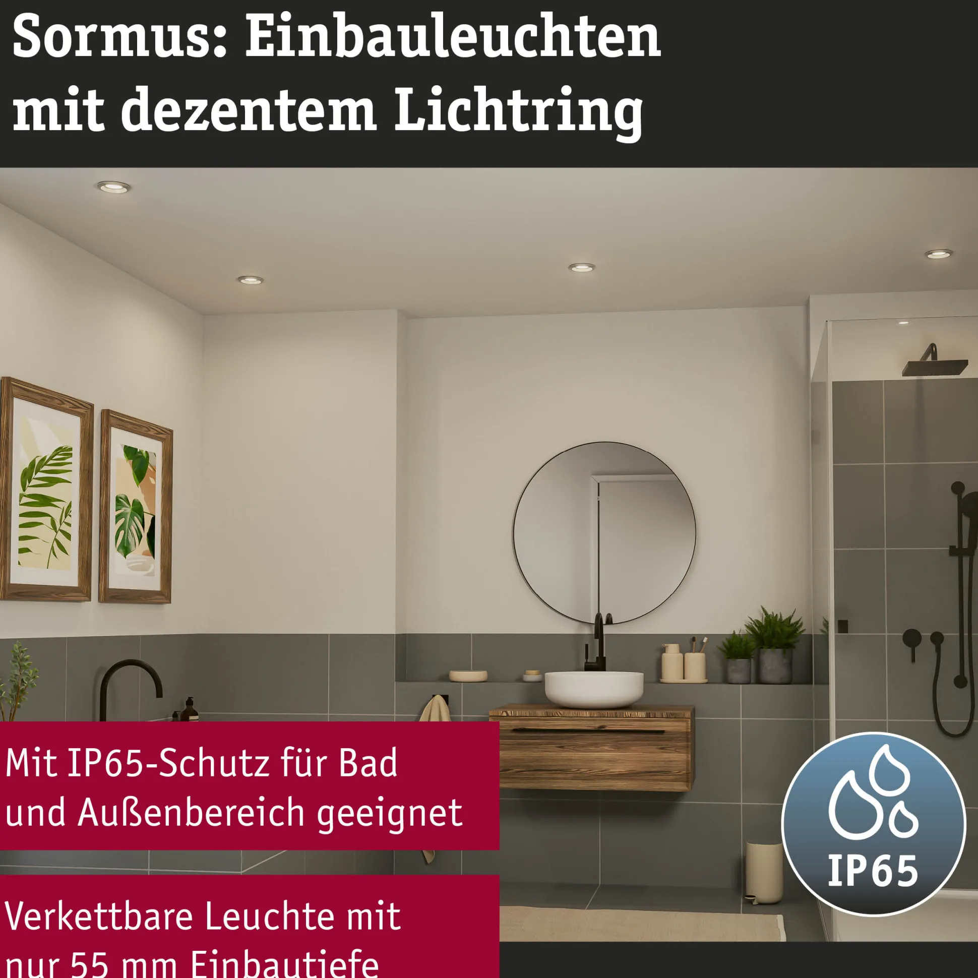LED Einbauleuchte - Sormus 3er-Set