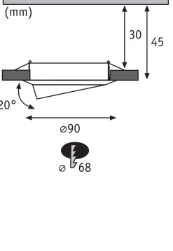 LED Einbauleuchte 3-Step-Dim - Base Basisset schwenkbar