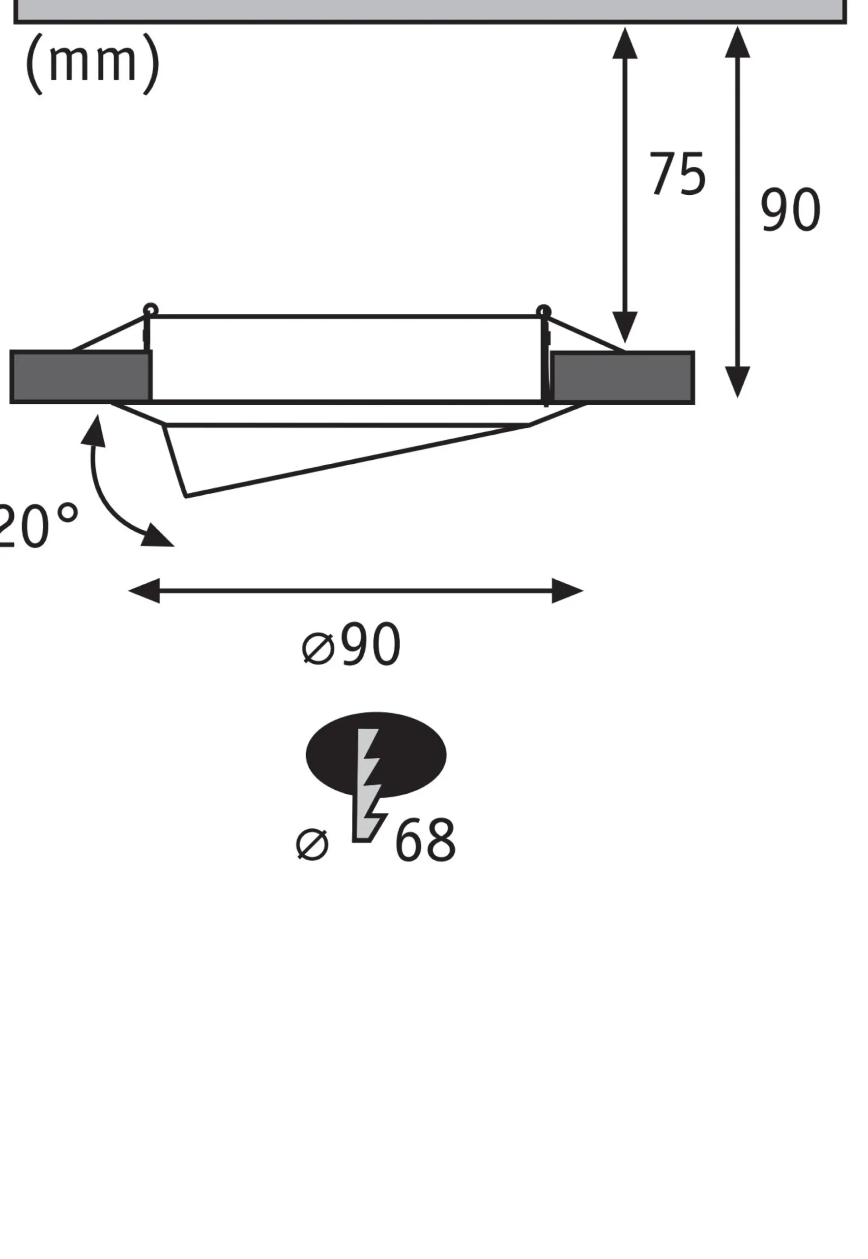 LED Einbauleuchte 3-Step-Dim - Base Basisset schwenkbar