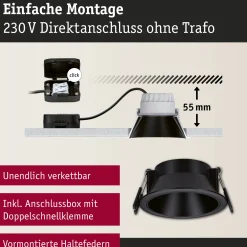 LED Einbauleuchte 3-Step-Dim - Cole 1er-Set