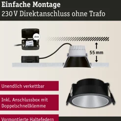 LED Einbauleuchte 3-Step-Dim - Cole 1er-Set